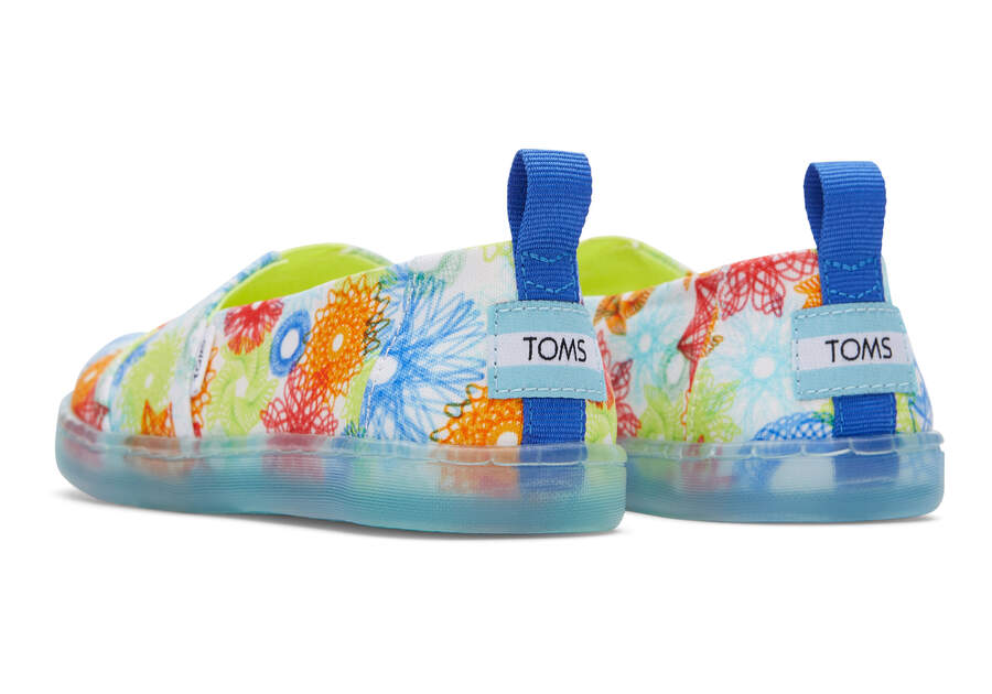 TOMS x Spirograph Youth Alpargata Back View Opens in a modal